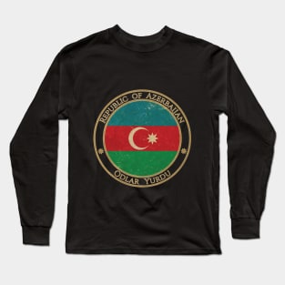 Vintage Republic of Azerbaijan Asia Asian Flag Long Sleeve T-Shirt